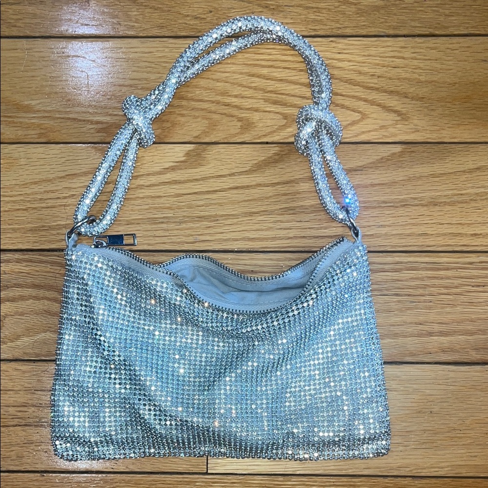 Silver Rhinestone Women Bag